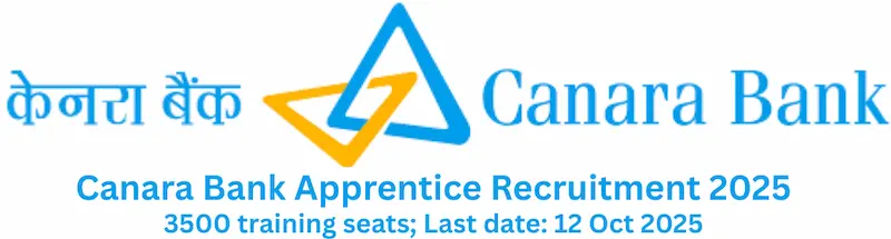 Canara Bank Apprentice Recruitment 2025