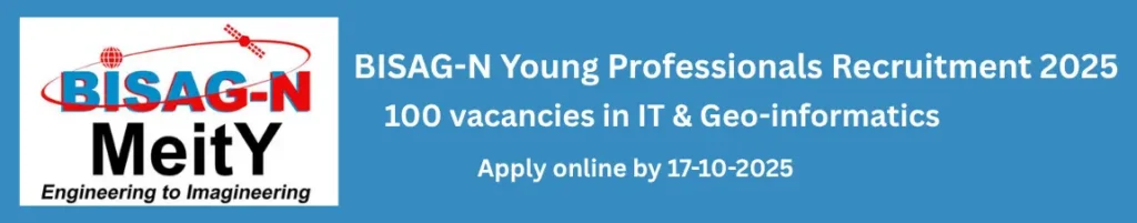 BISAG-N Young Professionals Recruitment 2025