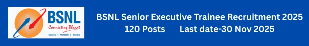 BSNL Senior Executive Trainee