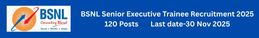 BSNL Senior Executive Trainee