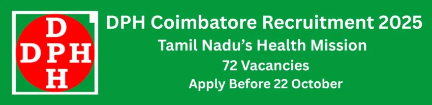DPH Coimbatore Recruitment 2025