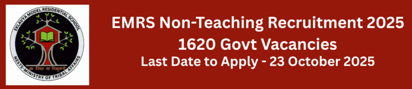 EMRS Non-Teaching Recruitment 2025