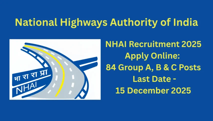 NHAI Recruitment 2025 Apply Online