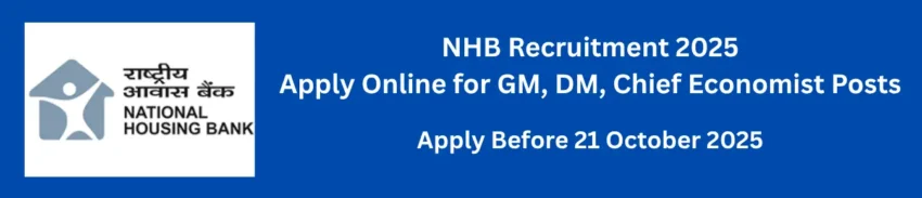 NHB Recruitment 2025