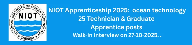 NIOT Apprenticeship 2025
