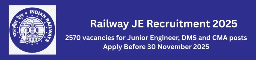 Railway JE Recruitment 2025