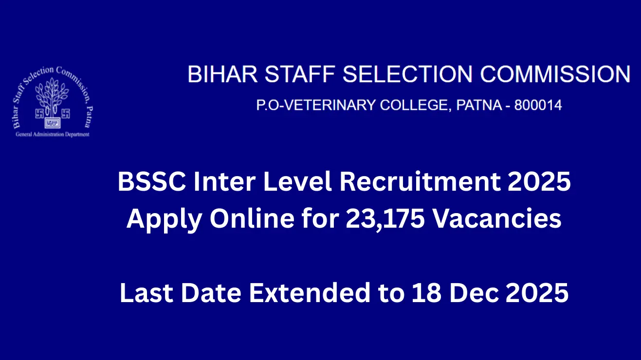 BSSC Inter Level Recruitment 2025