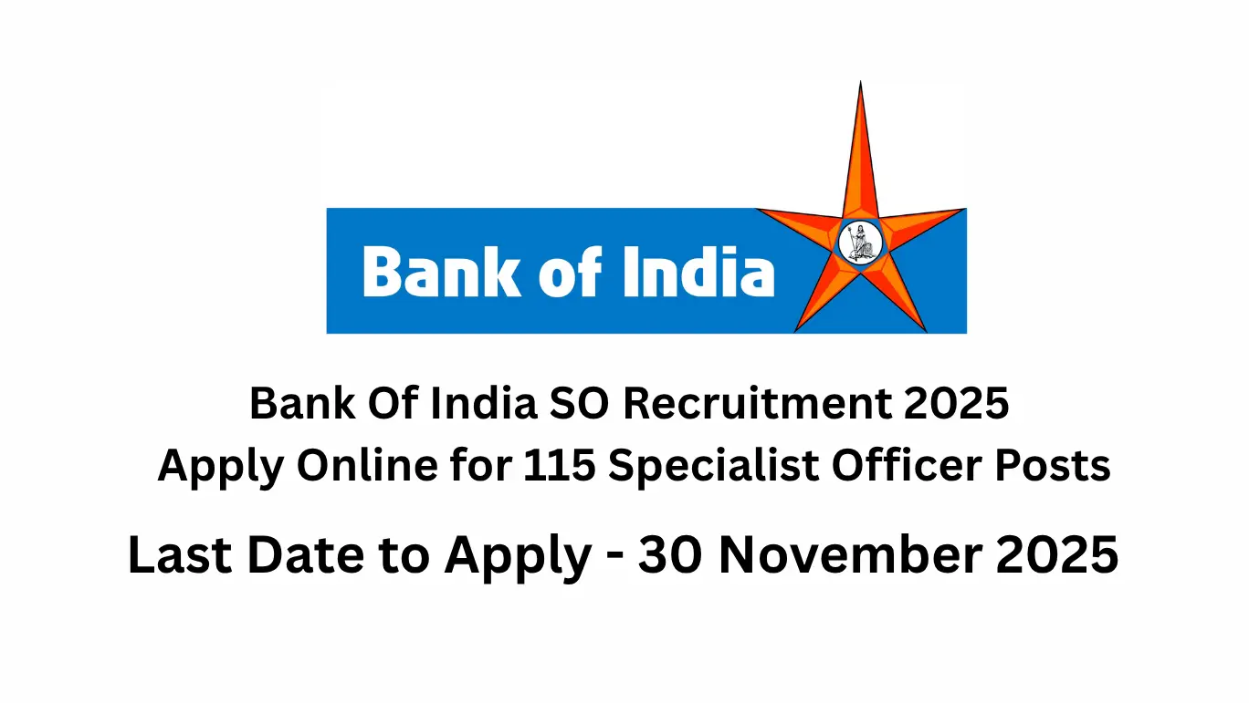 Bank Of India SO Recruitment