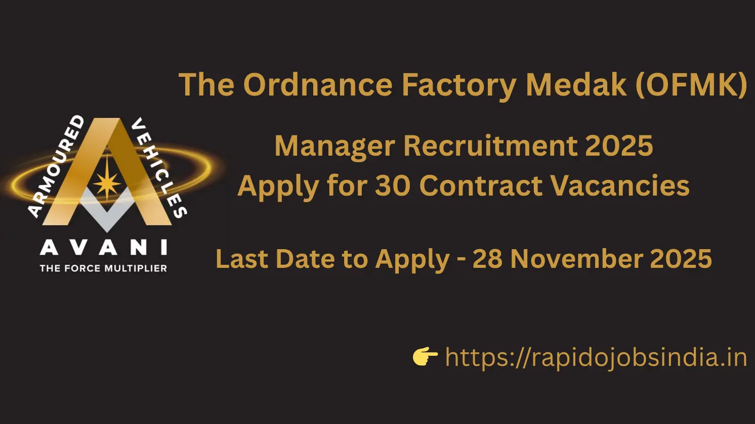 OFMK Manager Recruitment 2025