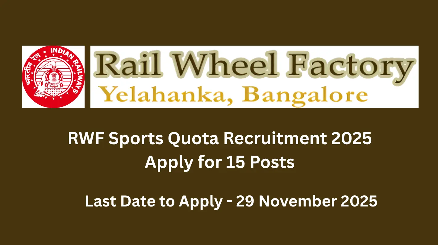 RWF Sports Quota Recruitment 2025
