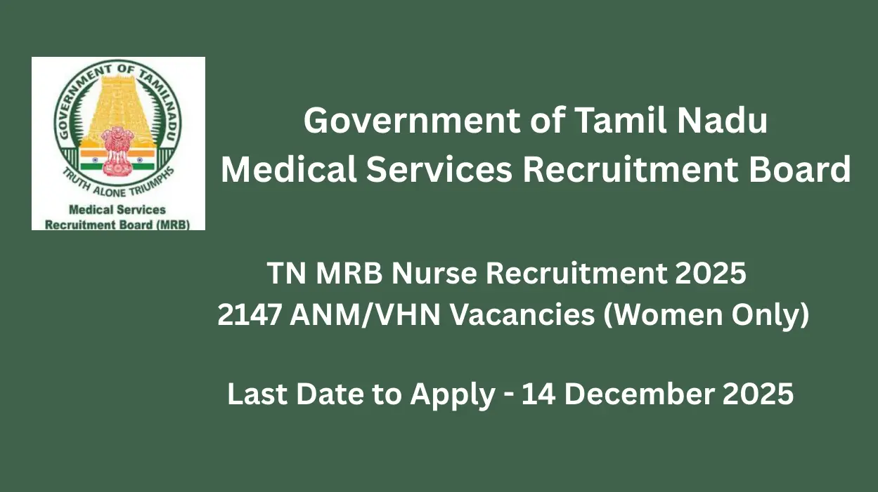 TN MRB Nurse Recruitment 2025