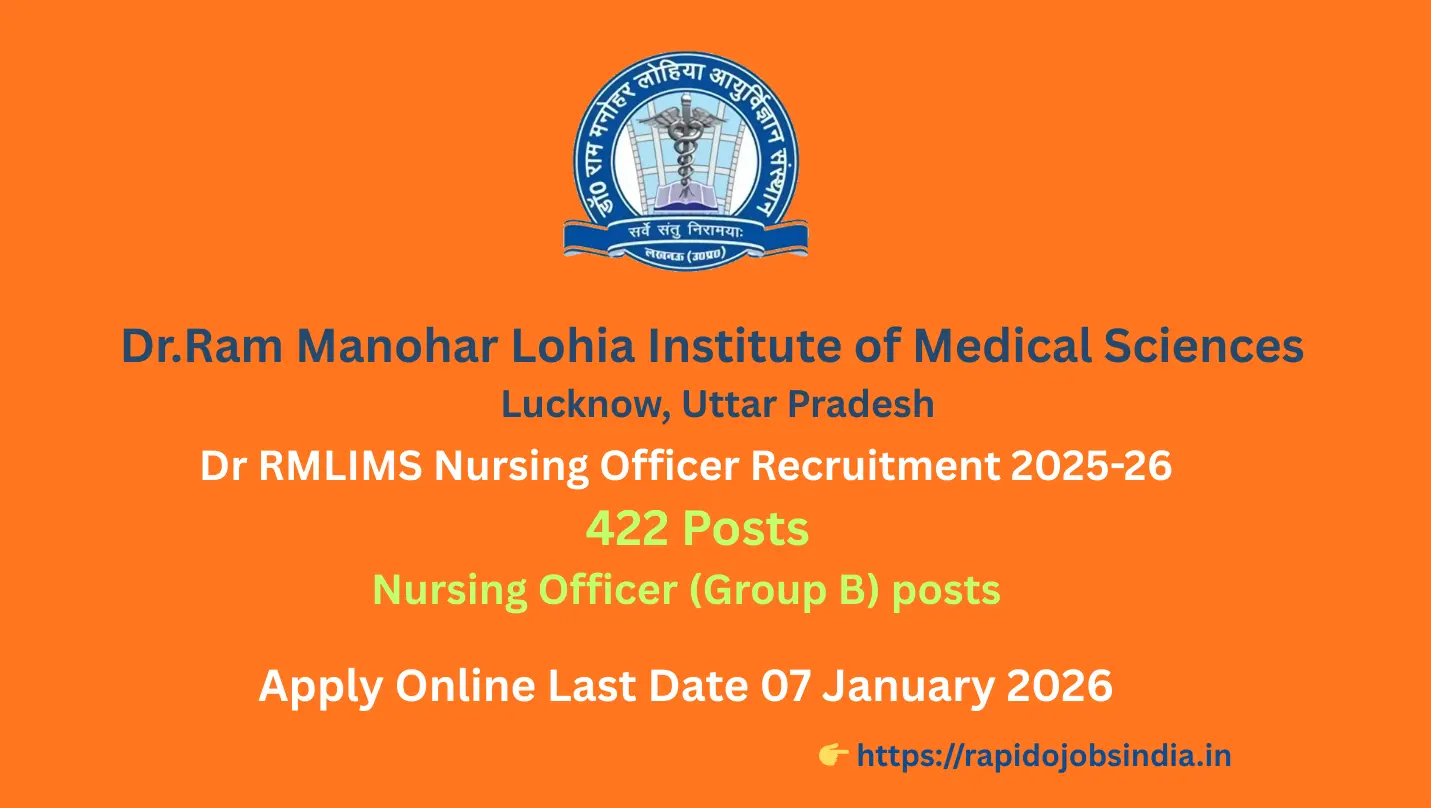 Dr RMLIMS Nursing Officer Recruitment 2025-26