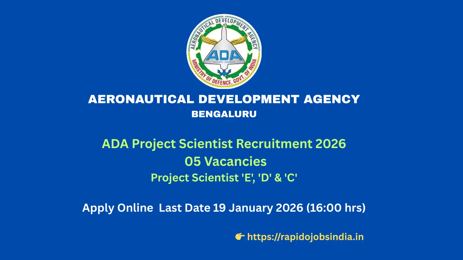 ADA Project Scientist Recruitment 2026