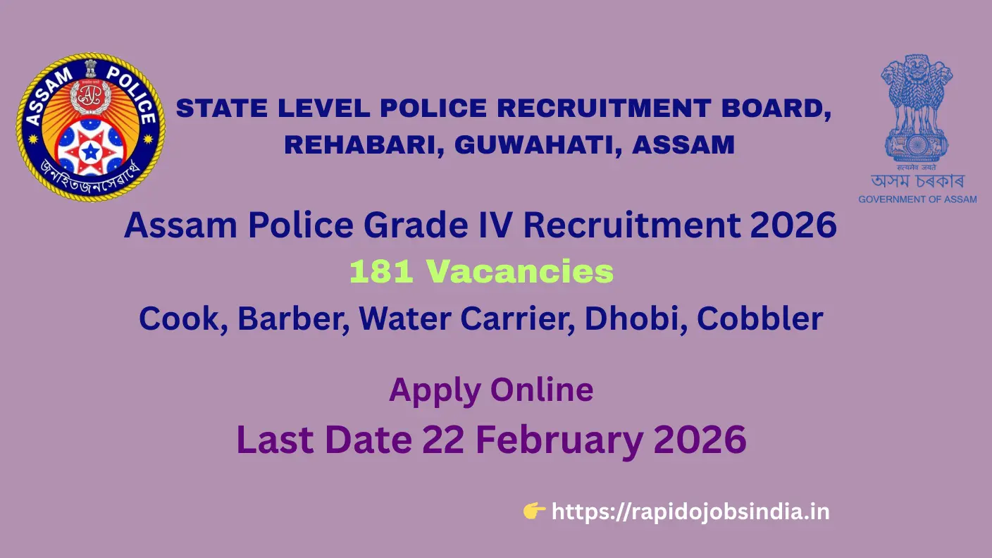 Assam Police Grade IV Recruitment 2026