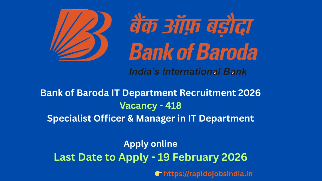 Bank of Baroda IT Department Recruitment