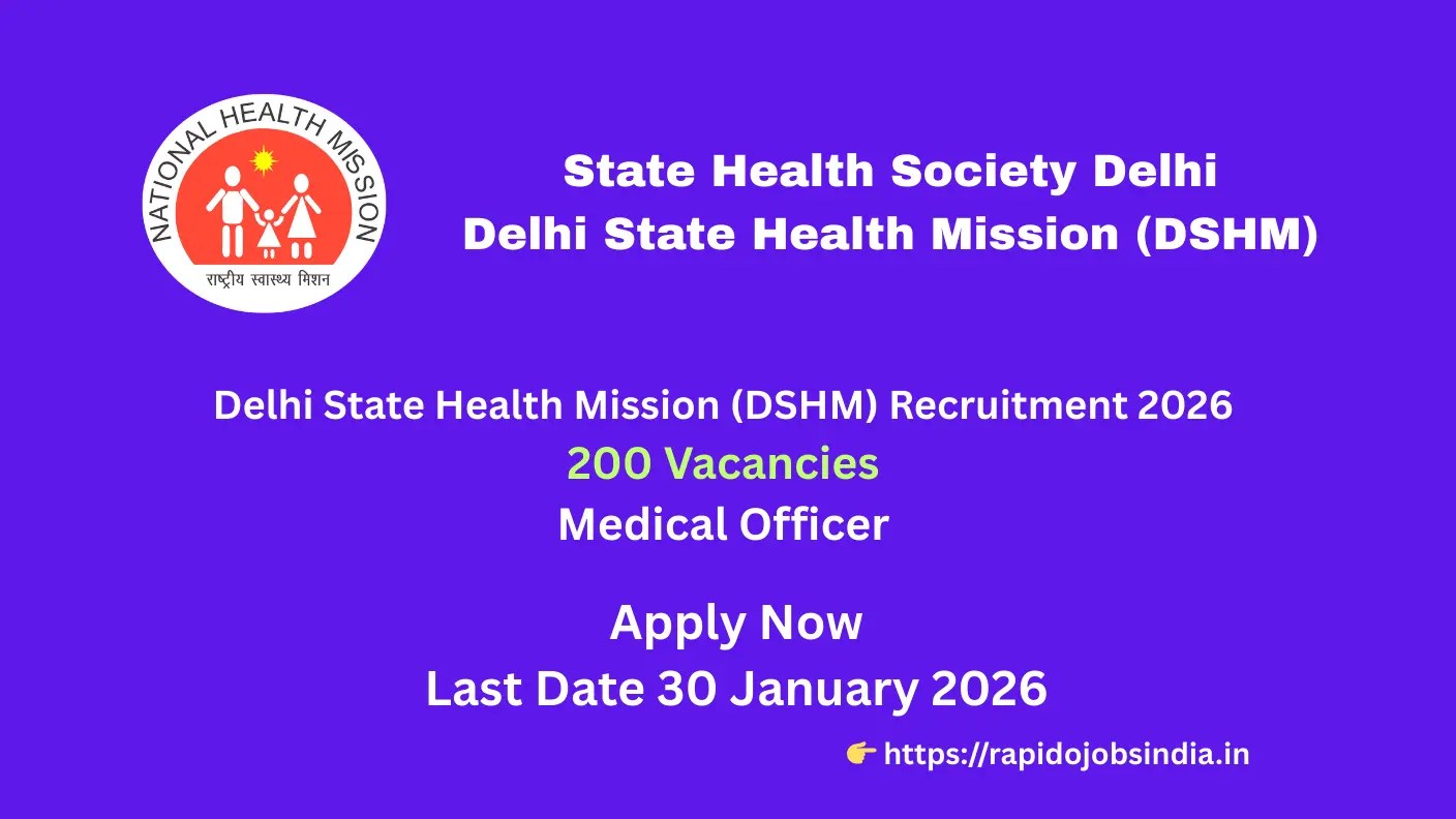 DSHM Medical Officer Recruitment 2026
