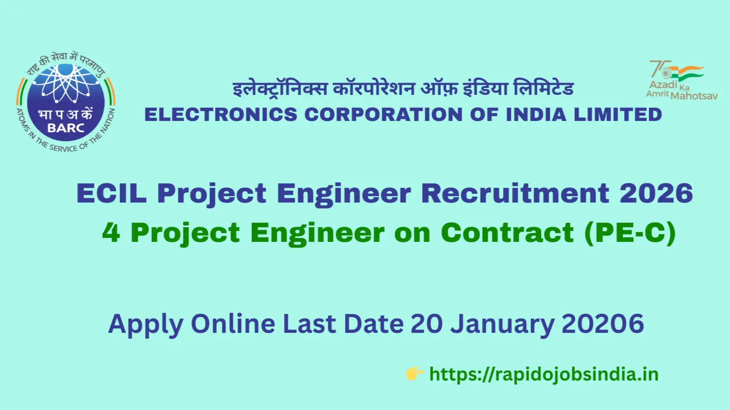 ECIL Project Engineer Recruitment 2026