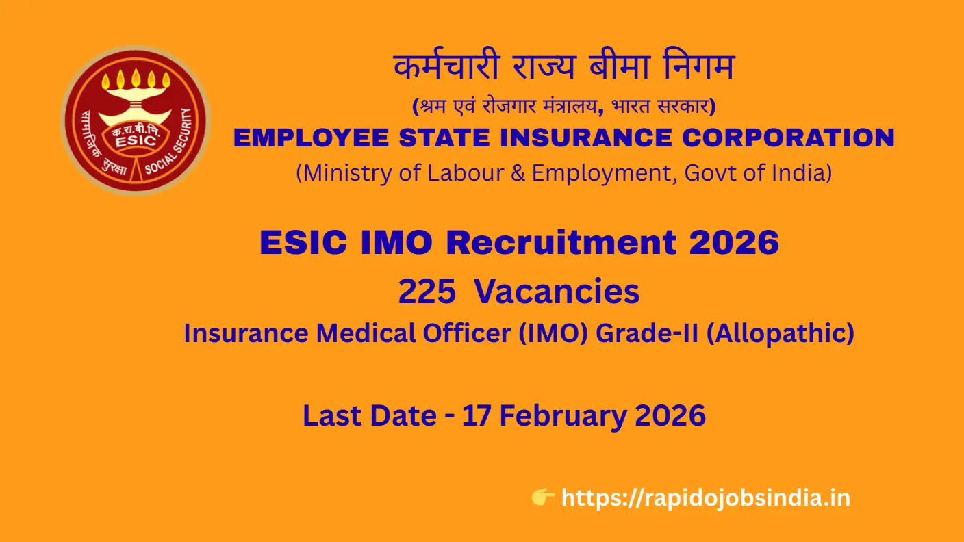 ESIC IMO Recruitment 2026