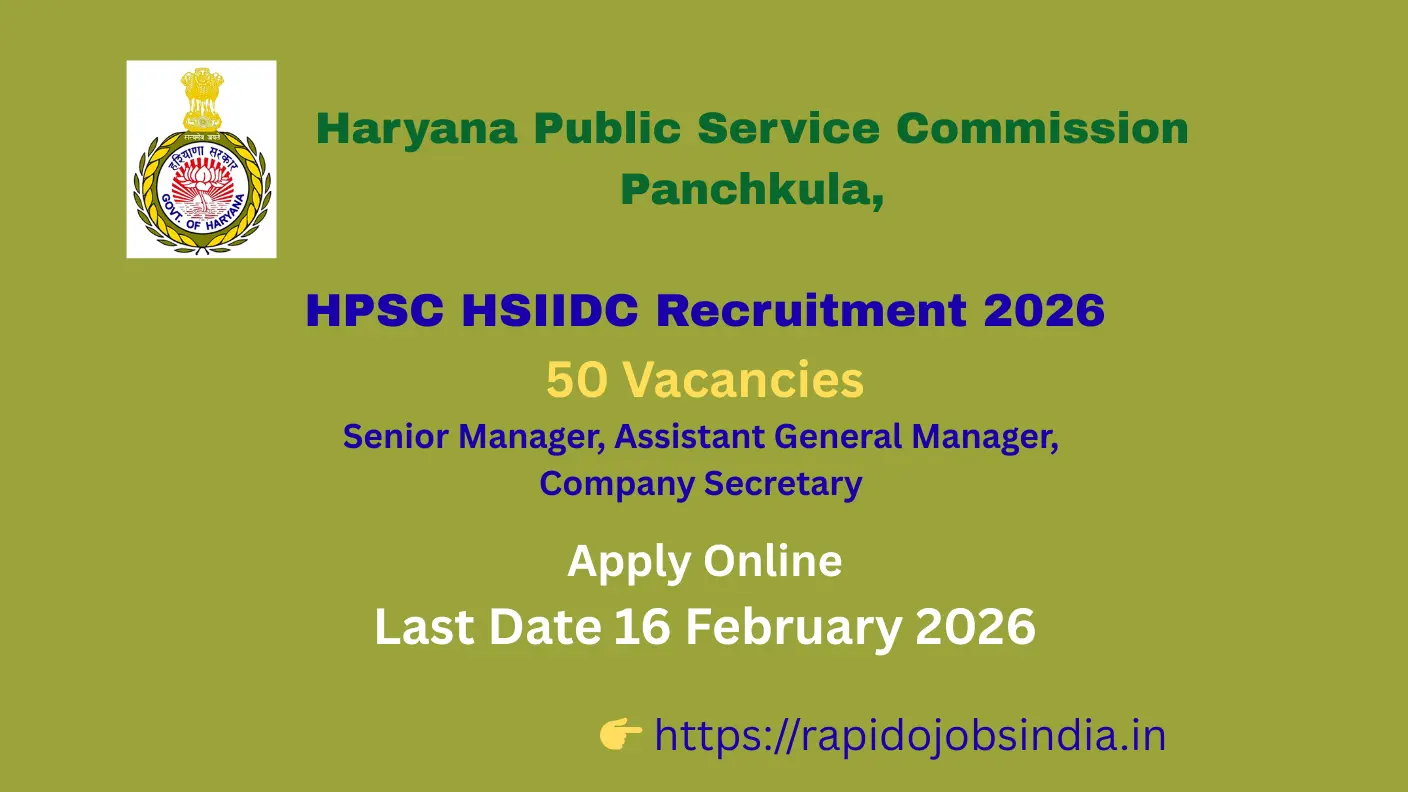 HPSC HSIIDC Recruitment 2026