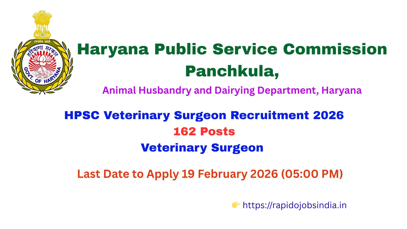 HPSC Veterinary Surgeon Recruitment 2026