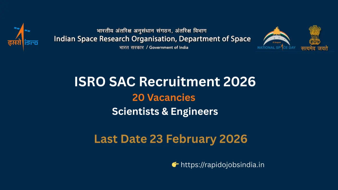 ISRO SAC Recruitment 2026