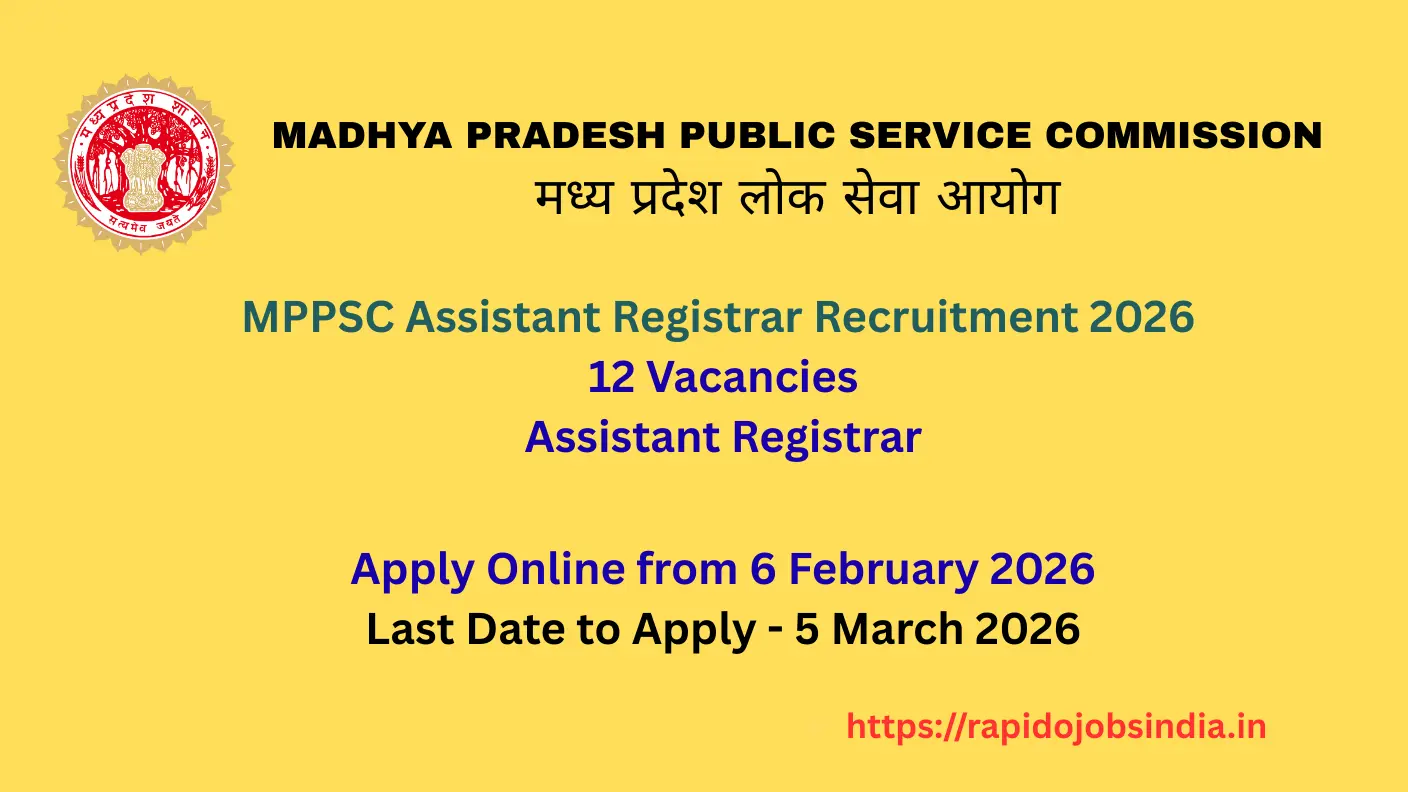 MPPSC Assistant Registrar Recruitment 2026