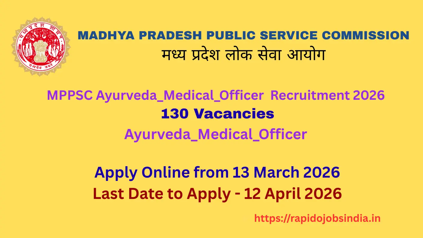 MPPSC Ayurveda Medical Officer Recruitment 2026