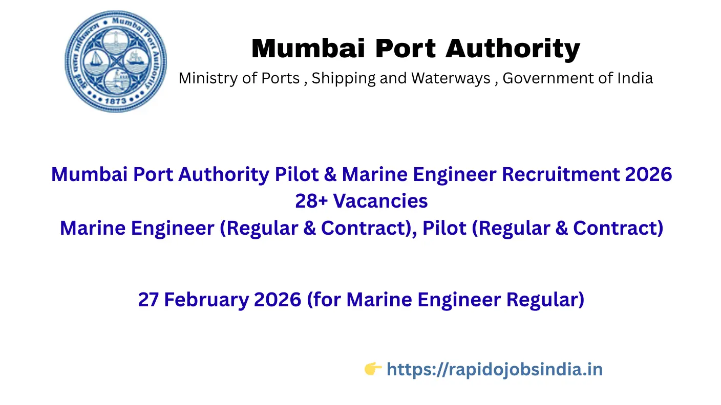 Mumbai Port Authority Engineer Recruitment 2026