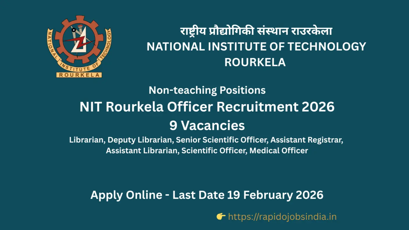 NIT Rourkela Officer Recruitment 2026