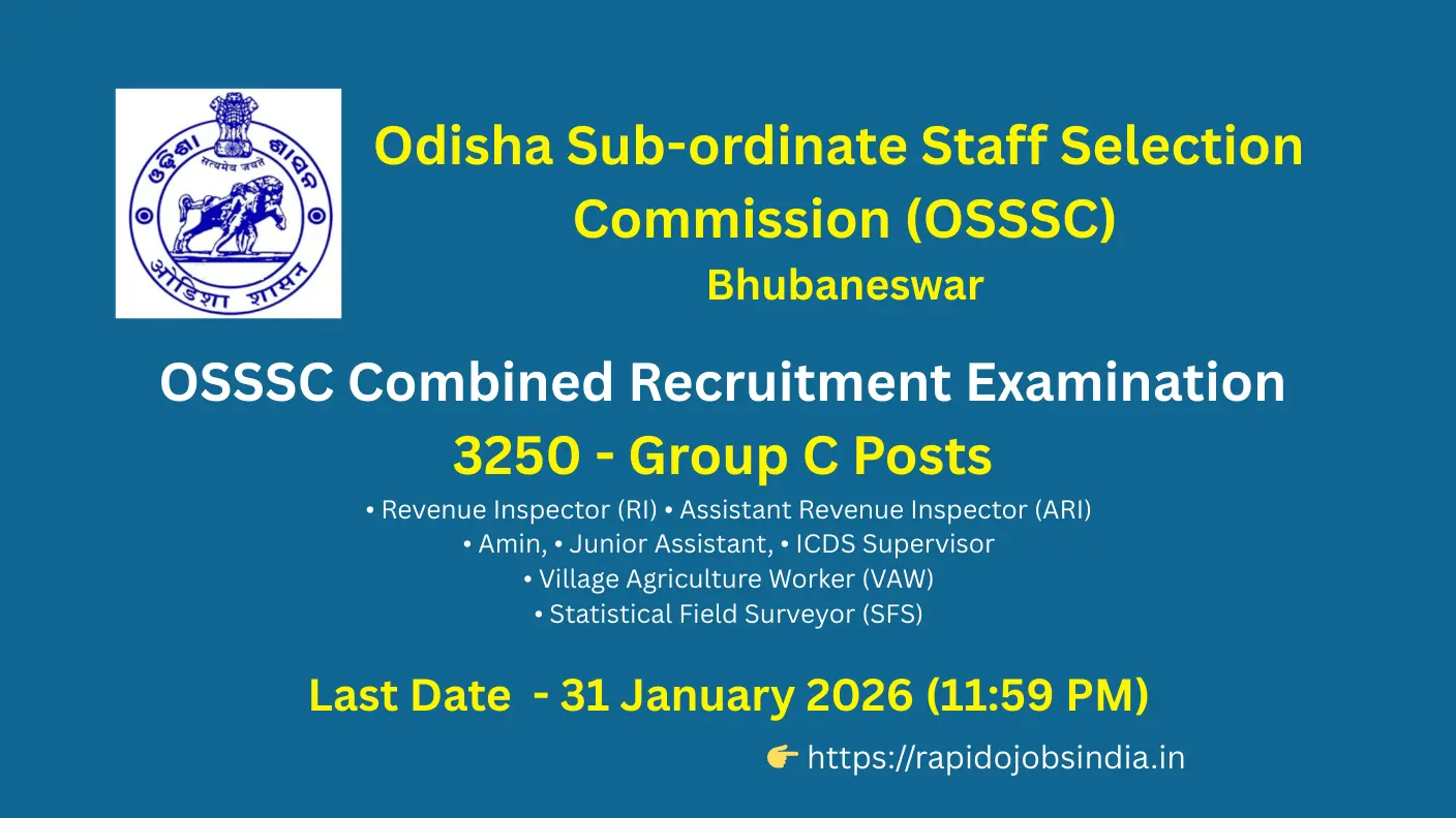 OSSSC Combined Recruitment
