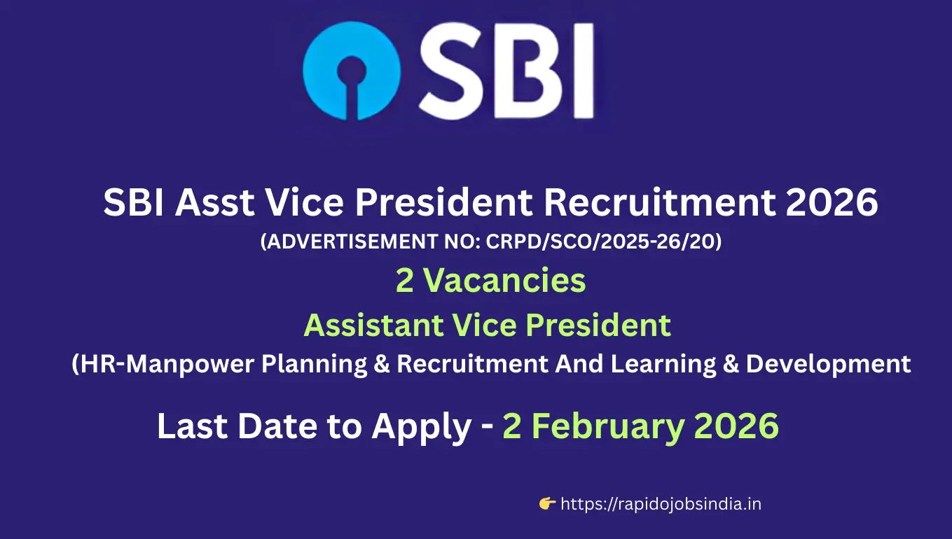 SBI Asst Vice President Recruitment 2026