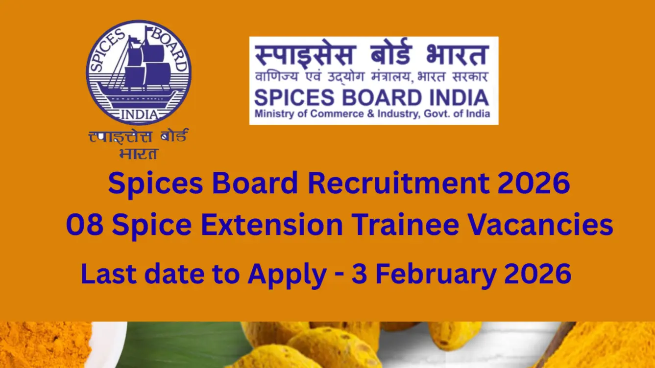 Spices Board Recruitment 2026