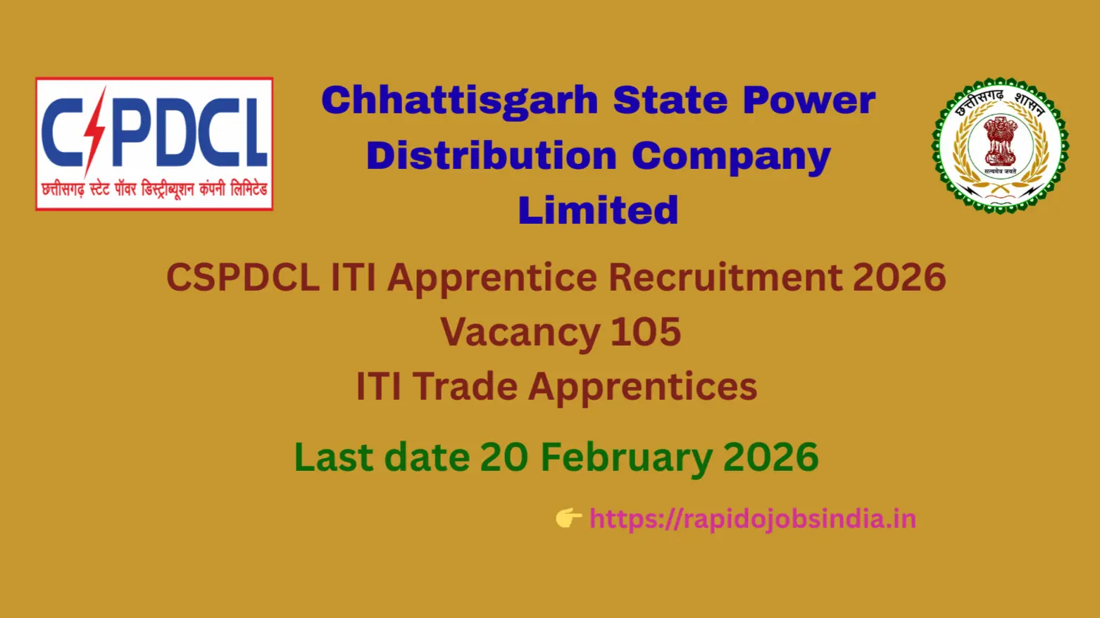 CSPDCL ITI Apprentice Recruitment 2026
