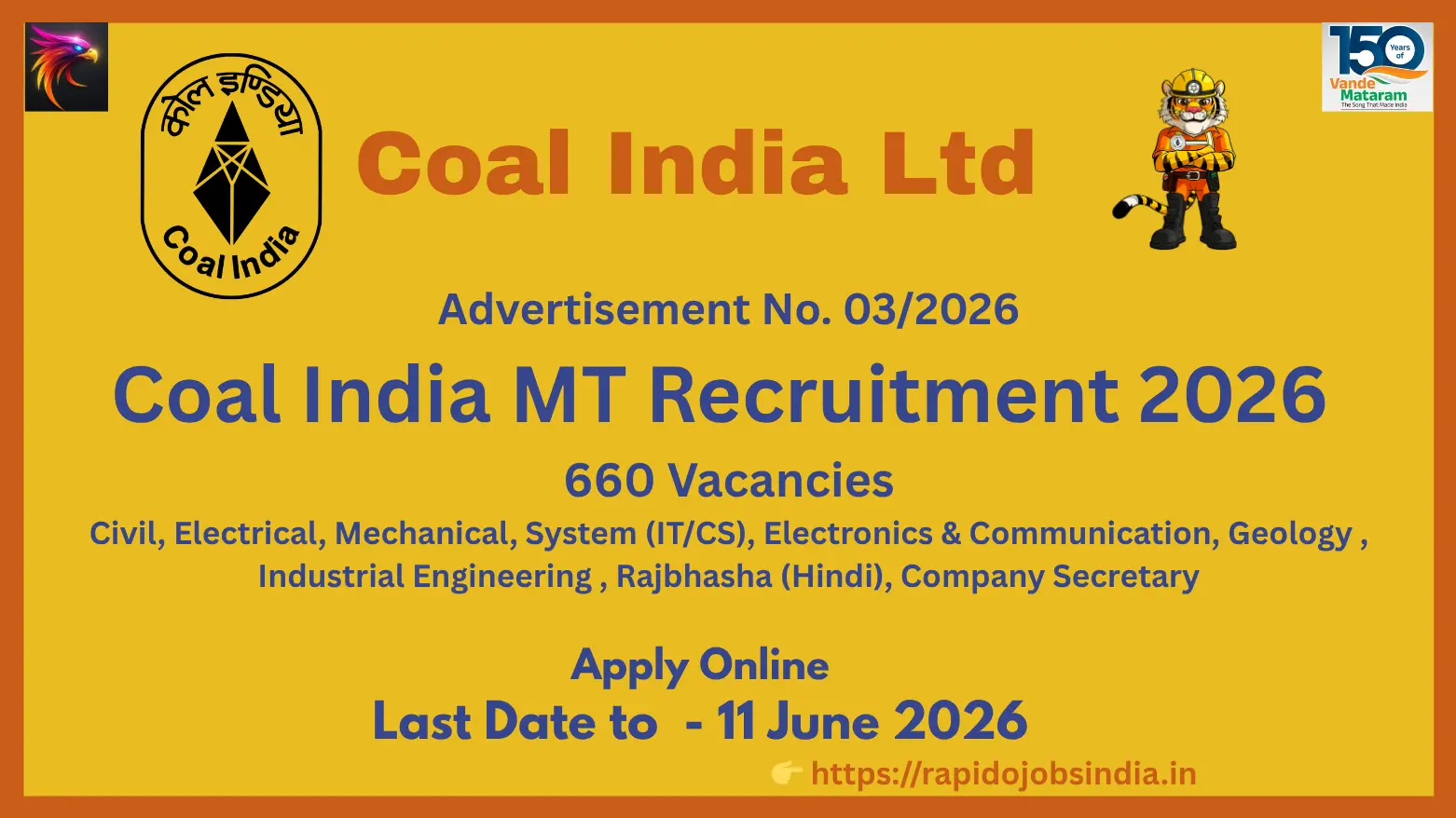 Coal India MT Recruitment 2026