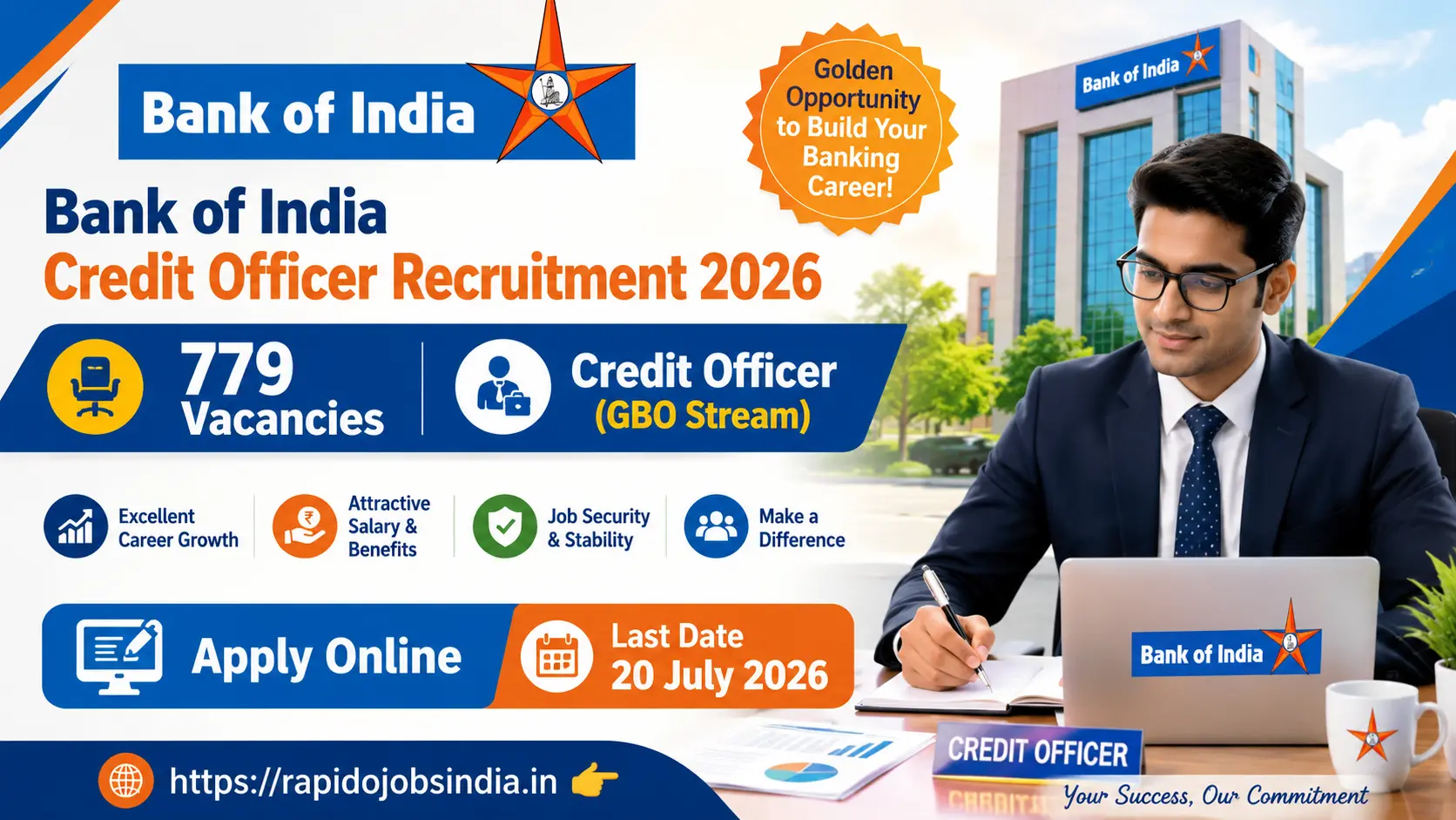 Bank of India Credit Officer Recruitment 2026