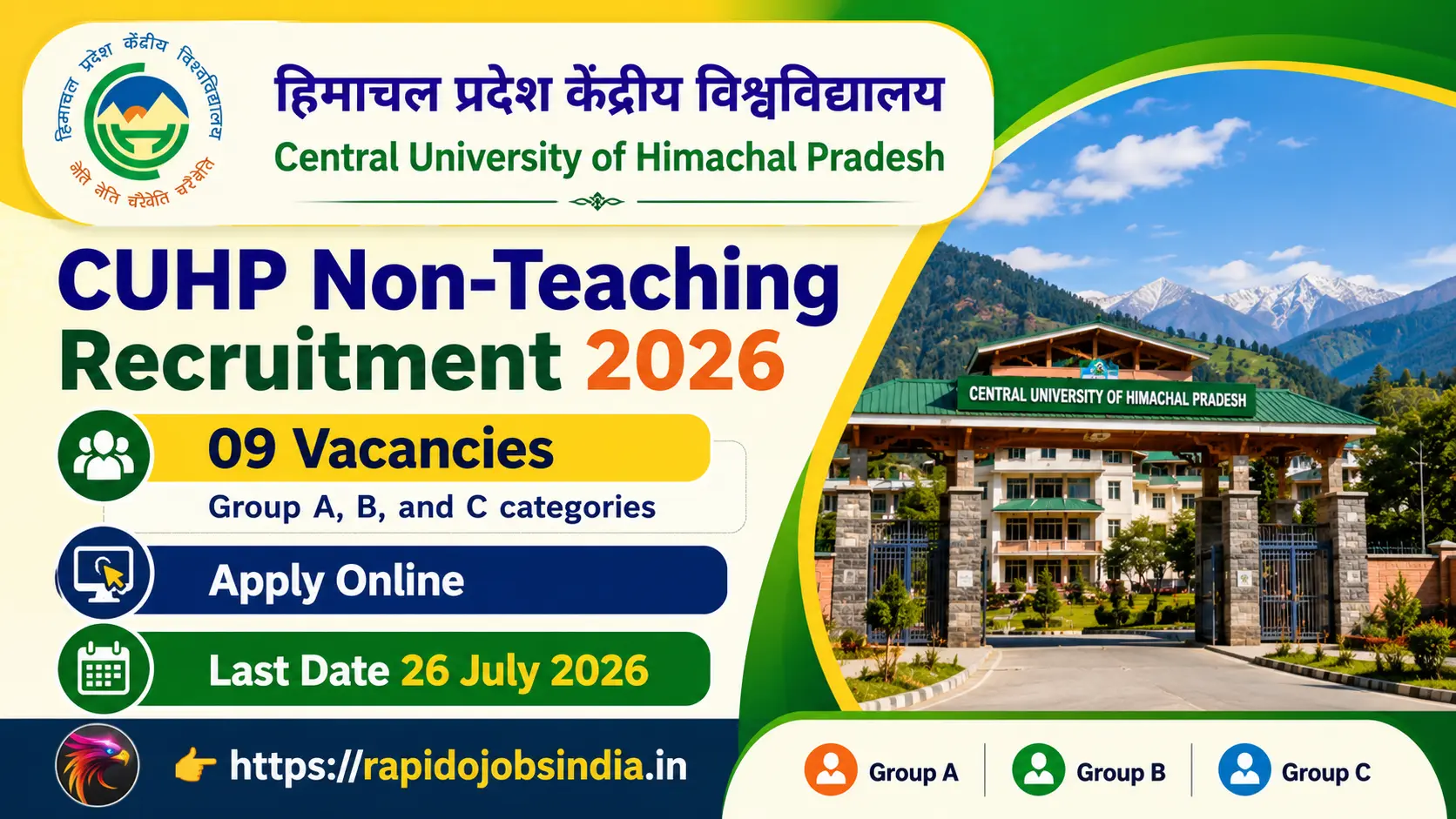  CUHP Non-Teaching Recruitment 2026 