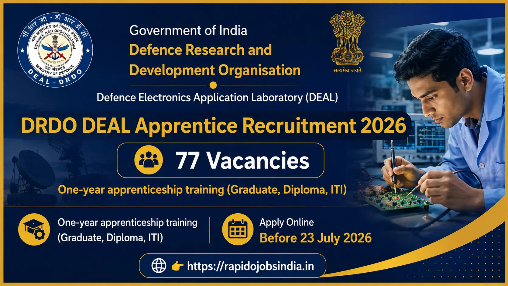 DRDO DEAL Apprentice Recruitment 2026