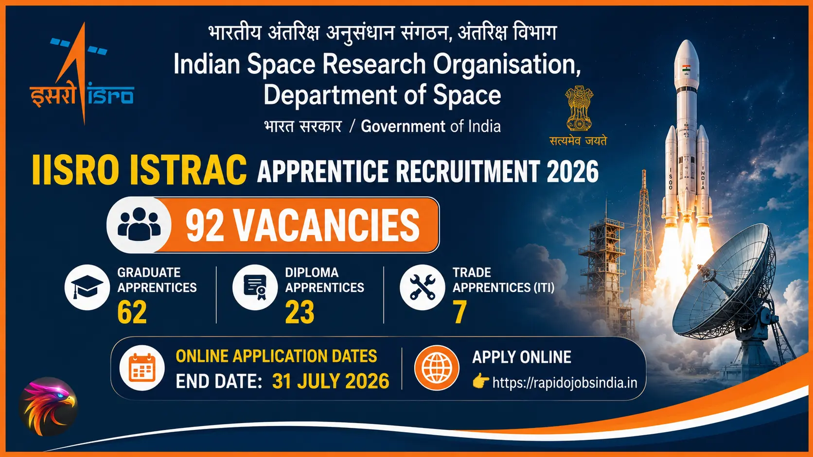 ISRO ISTRAC Apprentice Recruitment 2026
