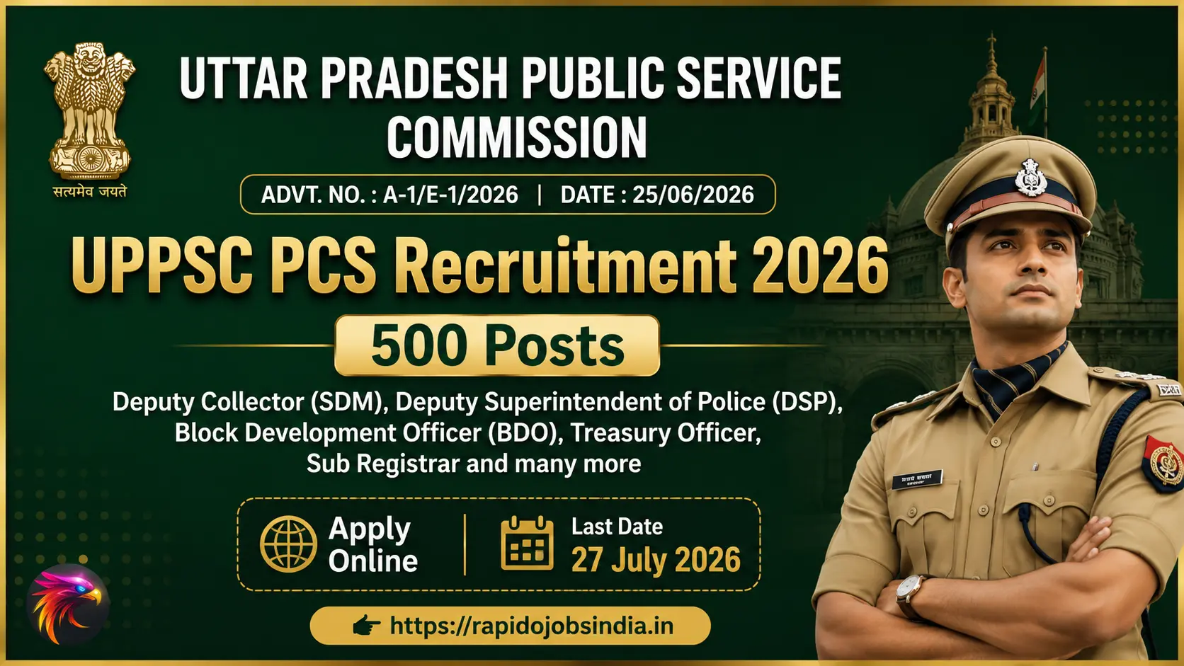 UPPSC PCS Recruitment 2026