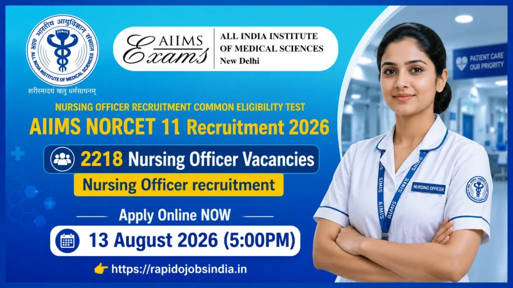 AIIMS NORCET 11 Recruitment 2026