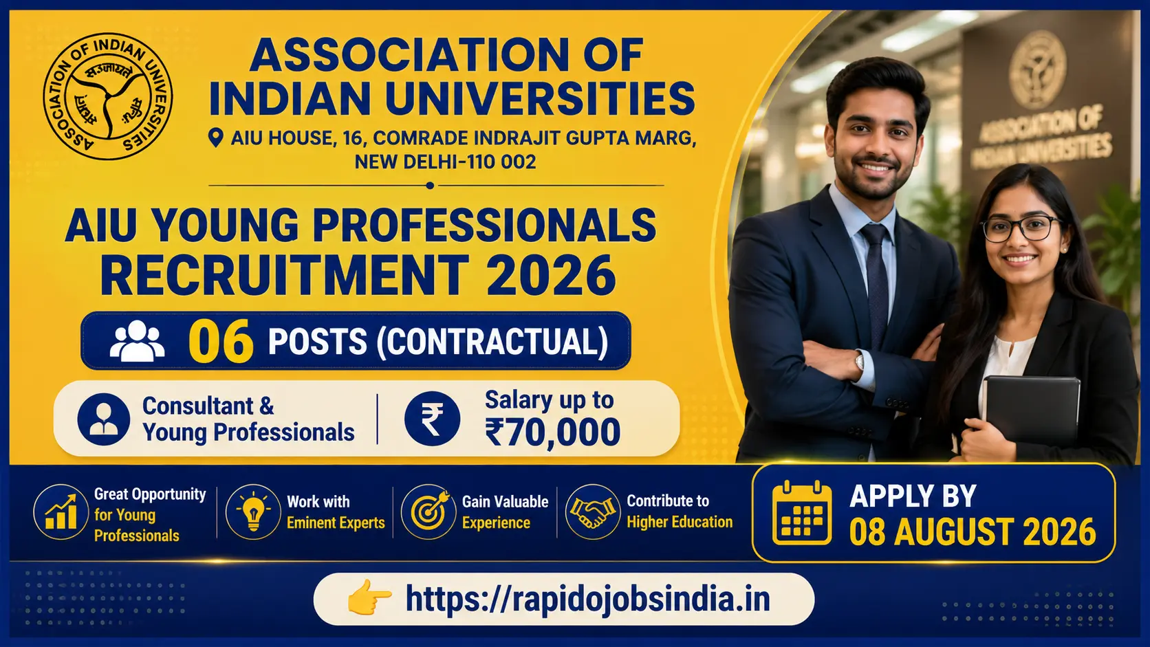 AIU Young Professionals Recruitment 2026