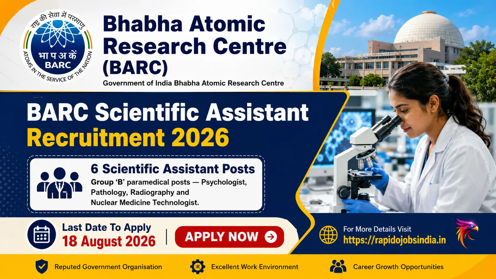 BARC Scientific Assistant Recruitment 2026