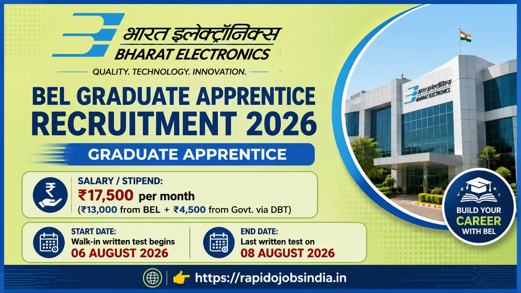 BEL Graduate Apprentice Recruitment 2026
