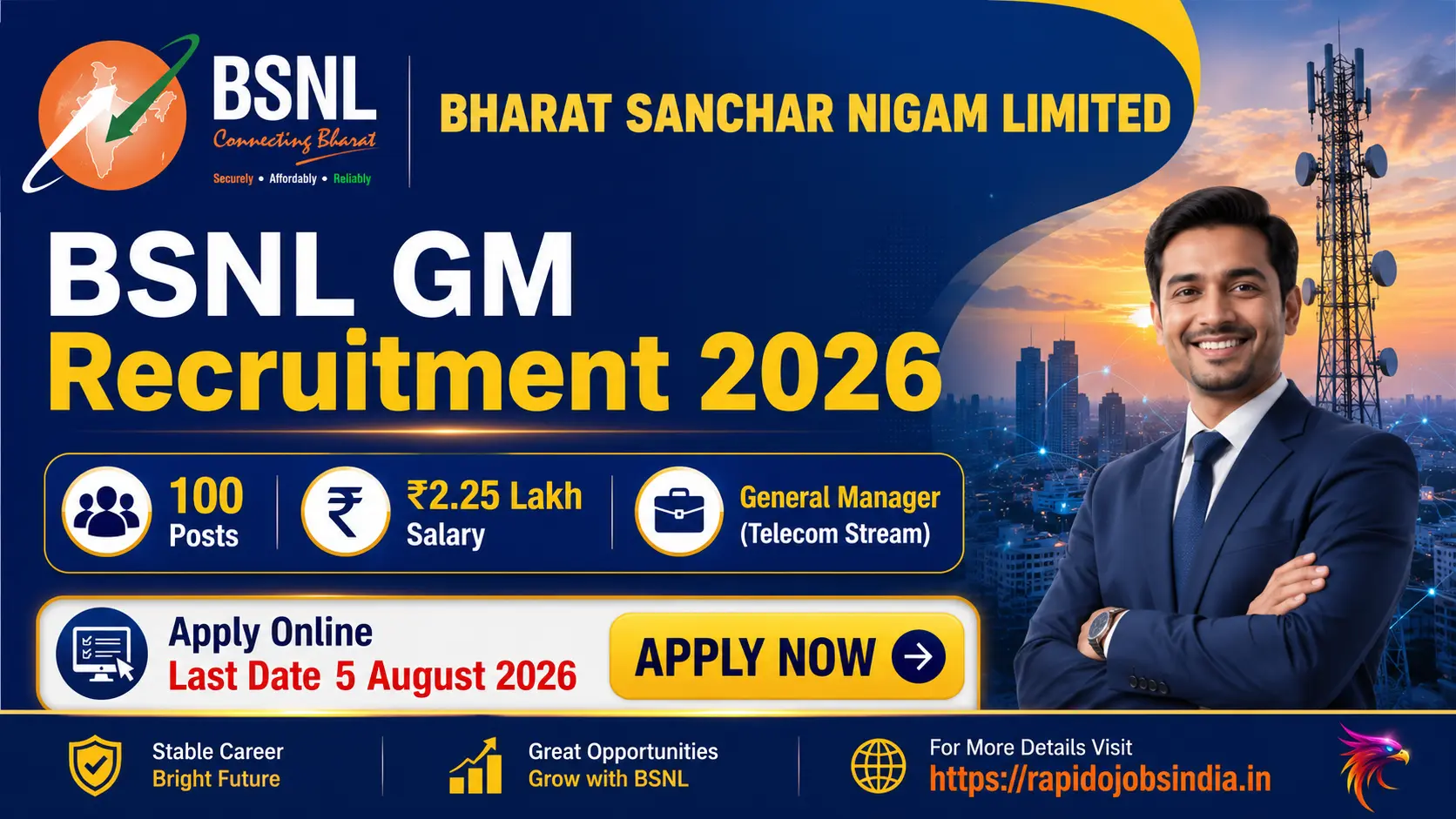 BSNL GM Recruitment 2026