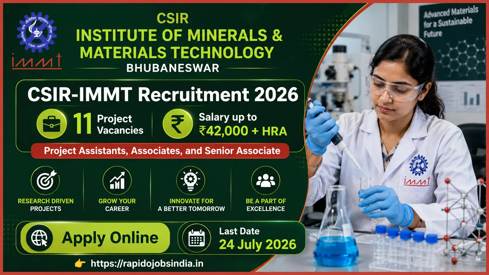 CSIR-IMMT Recruitment 2026