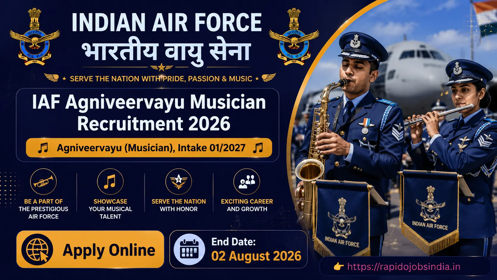 IAF Agniveervayu Musician Recruitment 2026