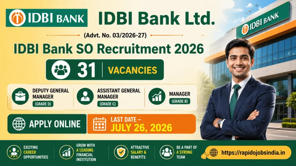 IDBI Bank SO Recruitment 2026