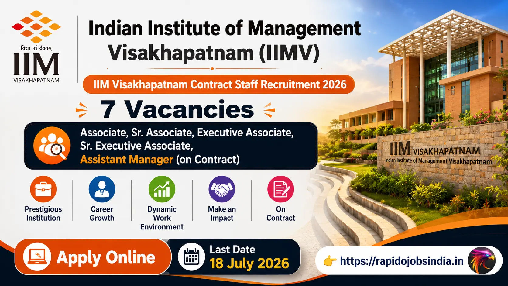 IIM Visakhapatnam Contract Staff Recruitment 2026 