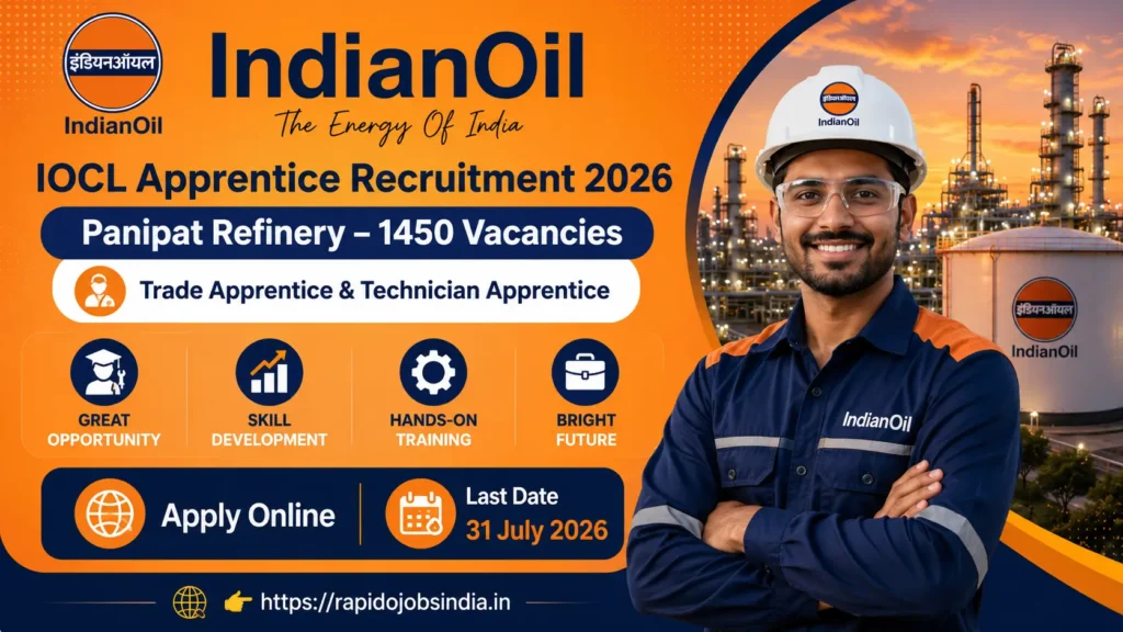 IOCL Apprenticeship 2026 Panipat Refinery