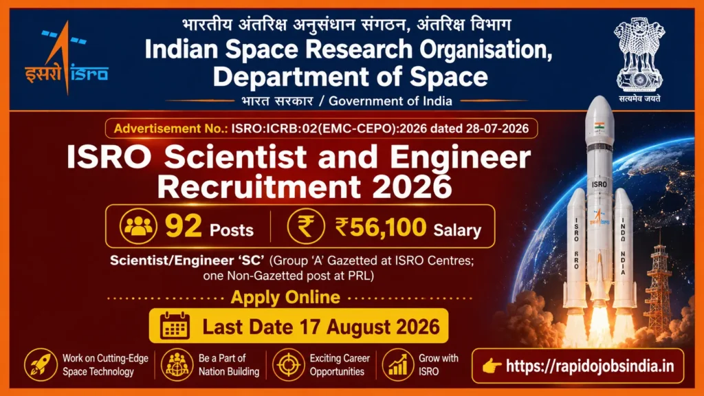 ISRO Scientist and Engineer Recruitment 2026